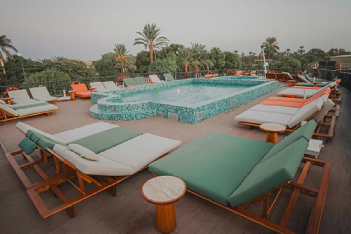 Sun deck of the Lady Mary Nile Cruise Nile cruise